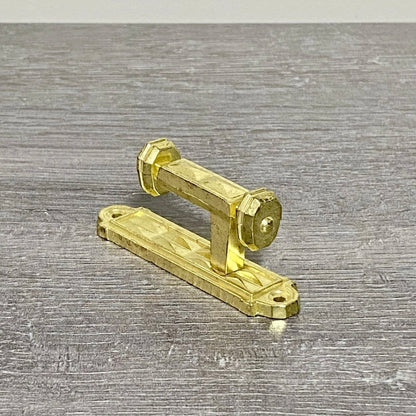 Vintage Curtain Tie Back Post Hooks Gold Colour Art Deco Retro Style Solid Metal