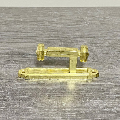 Vintage Curtain Tie Back Post Hooks Gold Colour Art Deco Retro Style Solid Metal