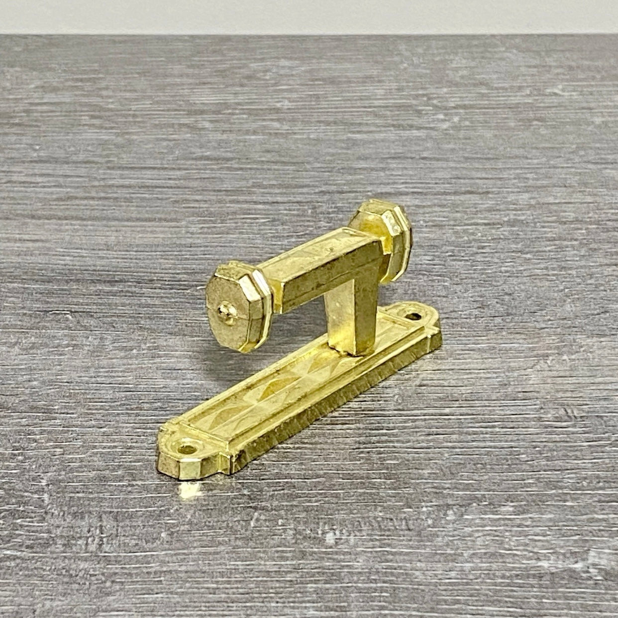 Vintage Curtain Tie Back Post Hooks Gold Colour Art Deco Retro Style Solid Metal