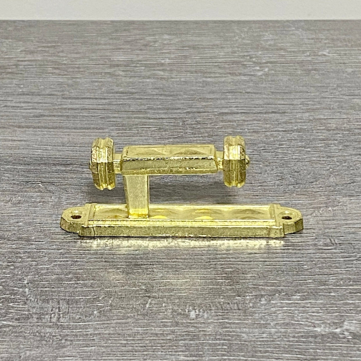 Vintage Curtain Tie Back Post Hooks Gold Colour Art Deco Retro Style Solid Metal