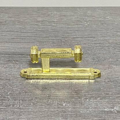 Vintage Curtain Tie Back Post Hooks Gold Colour Art Deco Retro Style Solid Metal