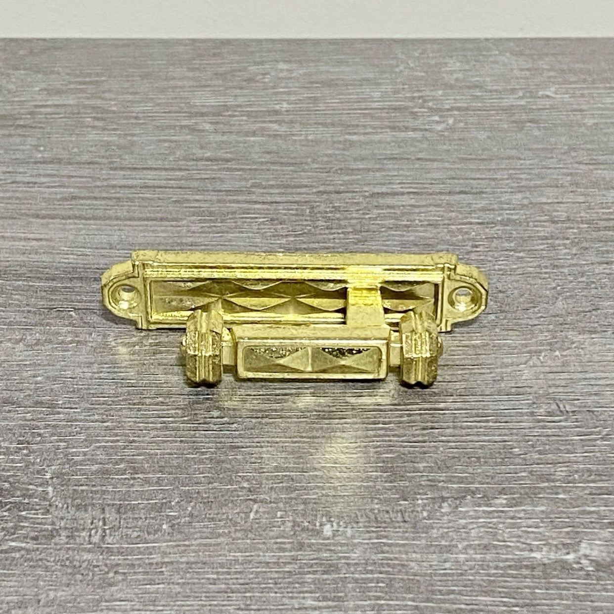 Vintage Curtain Tie Back Post Hooks Gold Colour Art Deco Retro Style Solid Metal