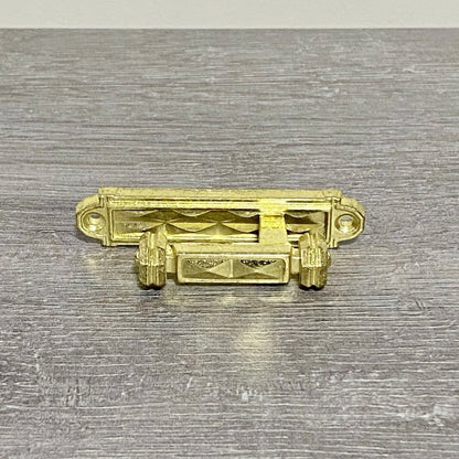 Vintage Curtain Tie Back Post Hooks Gold Colour Art Deco Retro Style Solid Metal