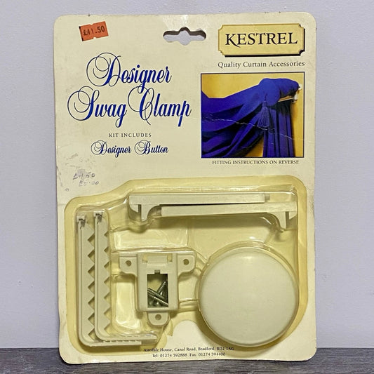 Vintage Kestrel Curtain Swag Clamp Valance Holder Hook & Holdbacks Kit Set Rare