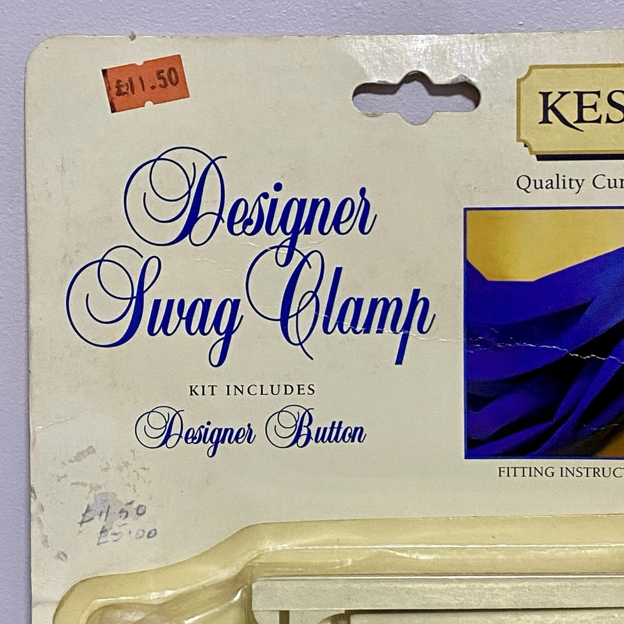 Vintage Kestrel Curtain Swag Clamp Valance Holder Hook & Holdbacks Kit Set Rare