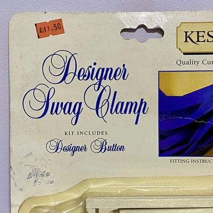 Vintage Kestrel Curtain Swag Clamp Valance Holder Hook & Holdbacks Kit Set Rare