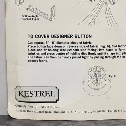 Vintage Kestrel Curtain Swag Clamp Valance Holder Hook & Holdbacks Kit Set Rare