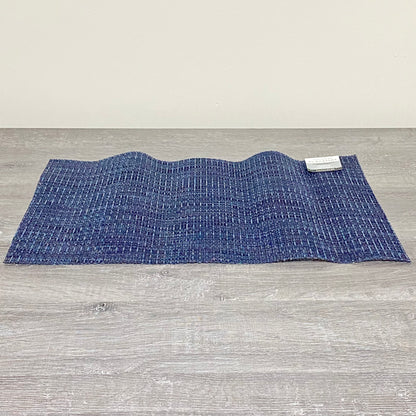 2x KitchenCraft Woven Blue Rectangular Placemat Dining Table Mat Protection Pair