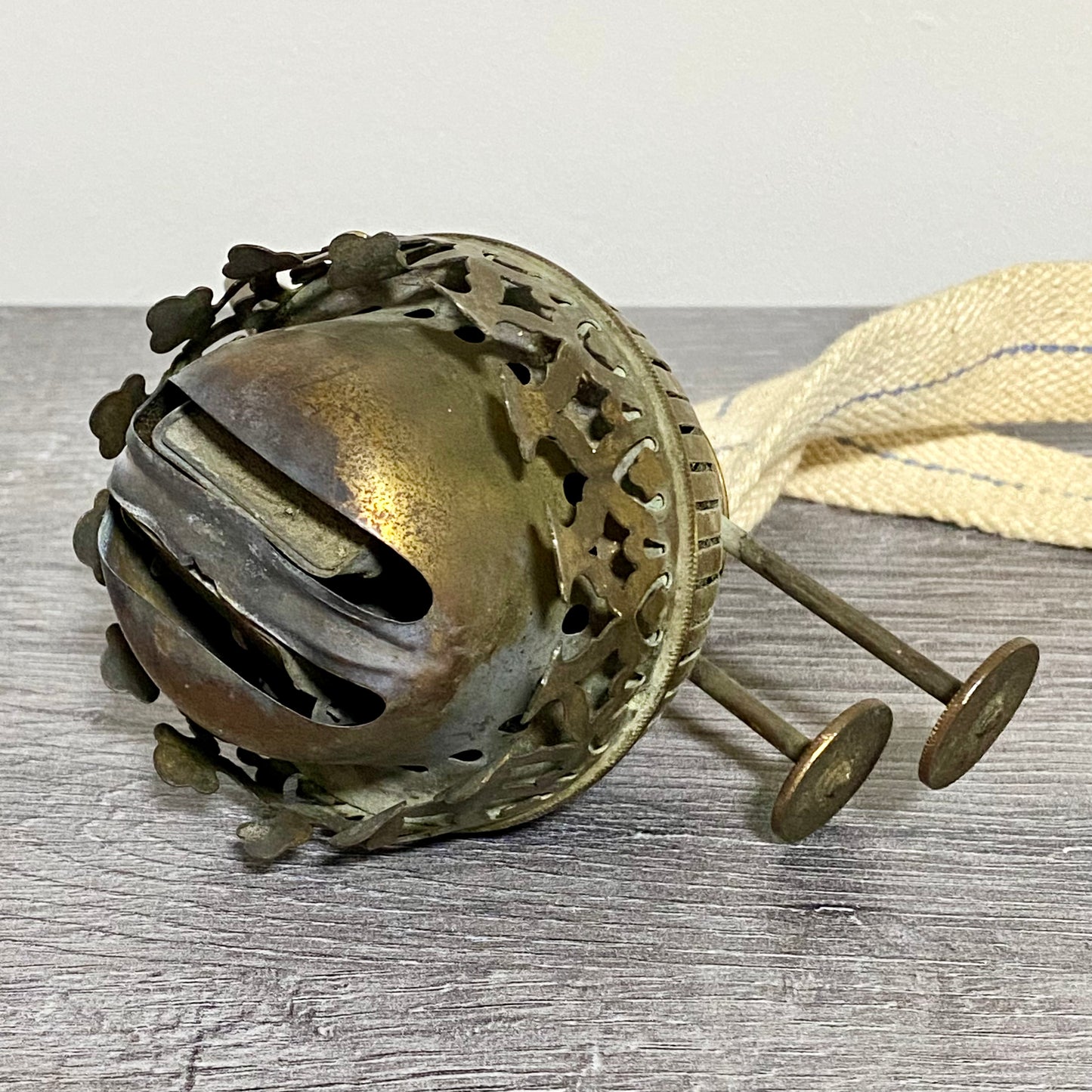 Vintage Brass Duplex Oil / Paraffin Lamp Double Wick Burner 39mm Thread English