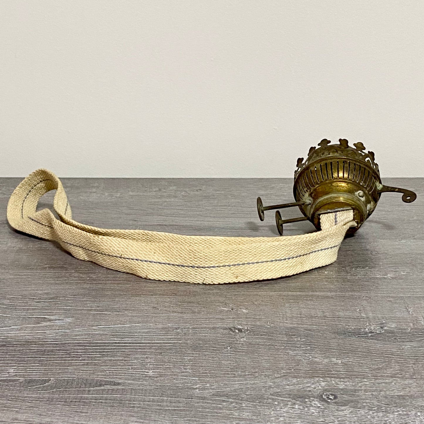 Vintage Brass Duplex Oil / Paraffin Lamp Double Wick Burner 39mm Thread English