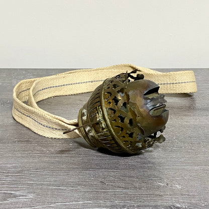 Vintage Brass Duplex Oil / Paraffin Lamp Double Wick Burner 39mm Thread English