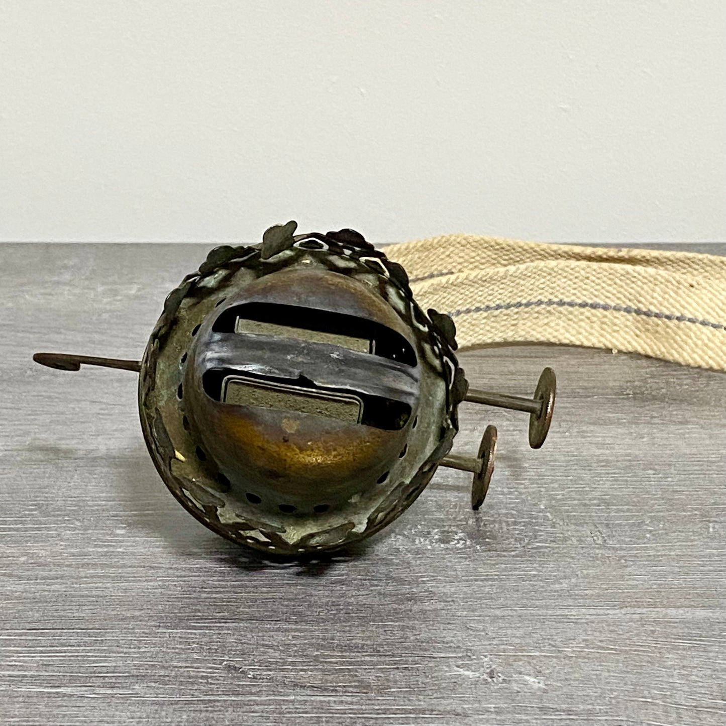 Vintage Brass Duplex Oil / Paraffin Lamp Double Wick Burner 39mm Thread English