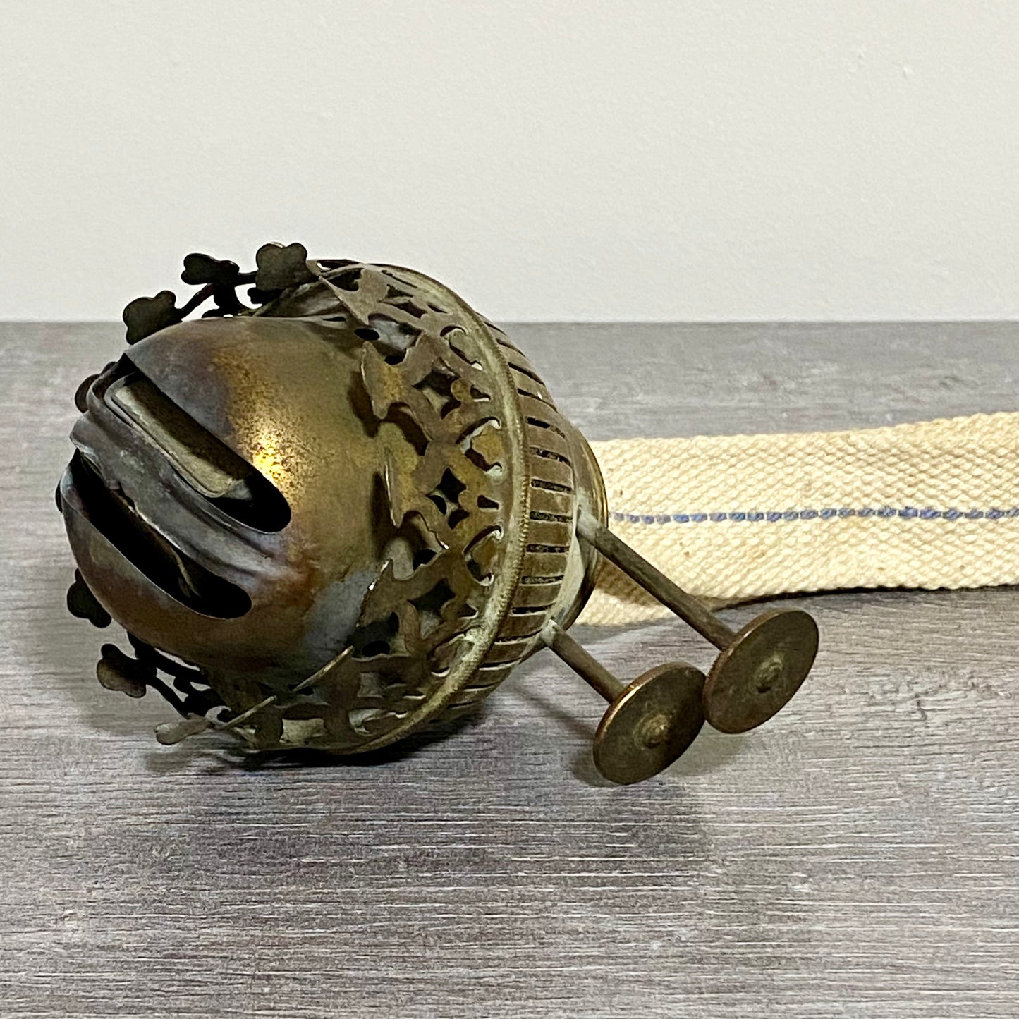 Vintage Brass Duplex Oil / Paraffin Lamp Double Wick Burner 39mm Thread English