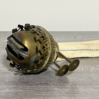 Vintage Brass Duplex Oil / Paraffin Lamp Double Wick Burner 39mm Thread English