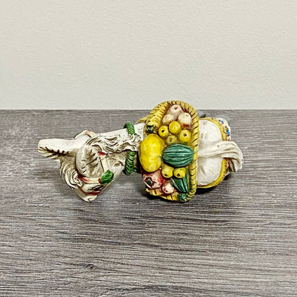 Vintage Small Spanish Donkey Carrying Fruit Figurine Mijas Souvenir Gift Figure