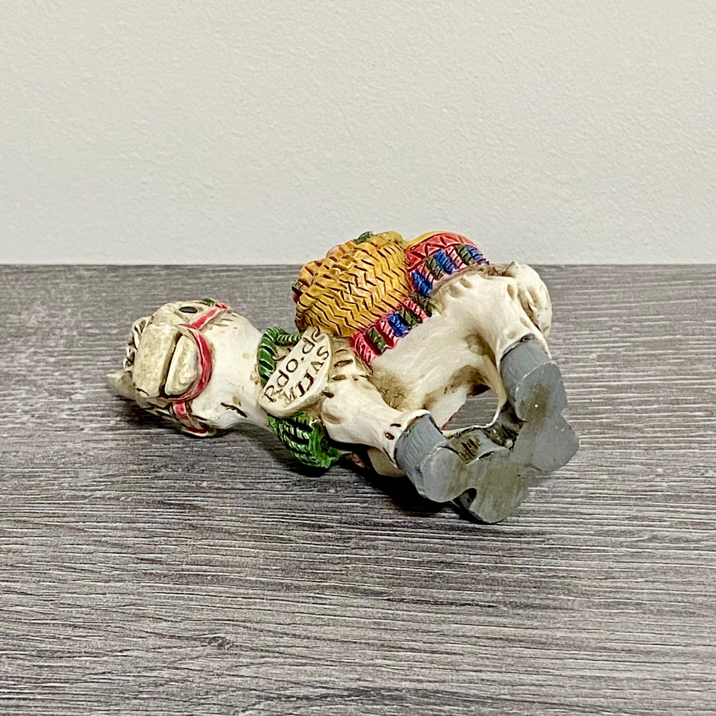 Vintage Small Spanish Donkey Carrying Fruit Figurine Mijas Souvenir Gift Figure