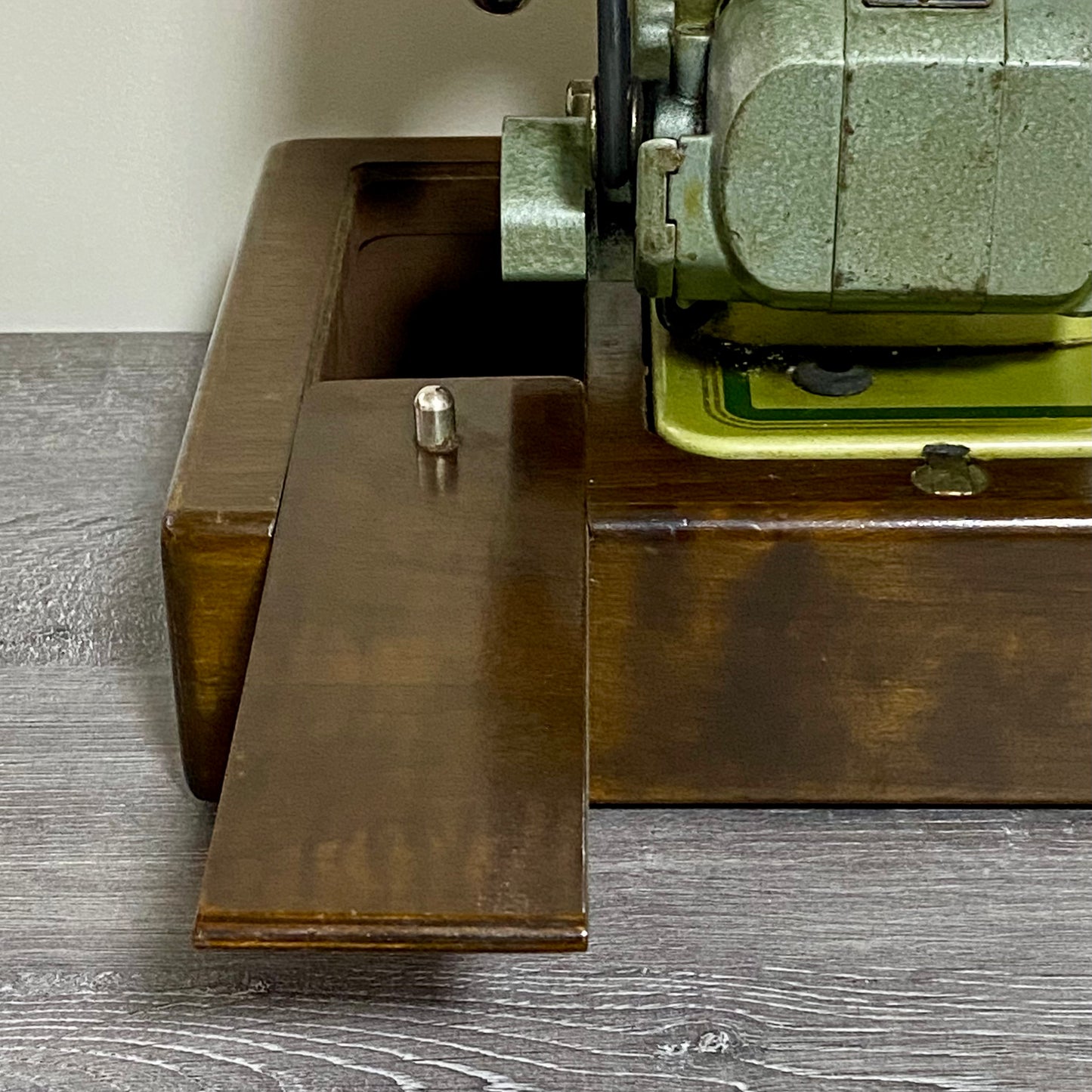 Vintage Rainbow Electric Sewing Machine Gold Colour & Carry Case VGC Very Rare