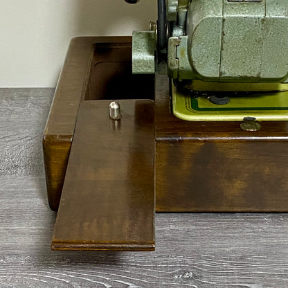Vintage Rainbow Electric Sewing Machine Gold Colour & Carry Case VGC Very Rare