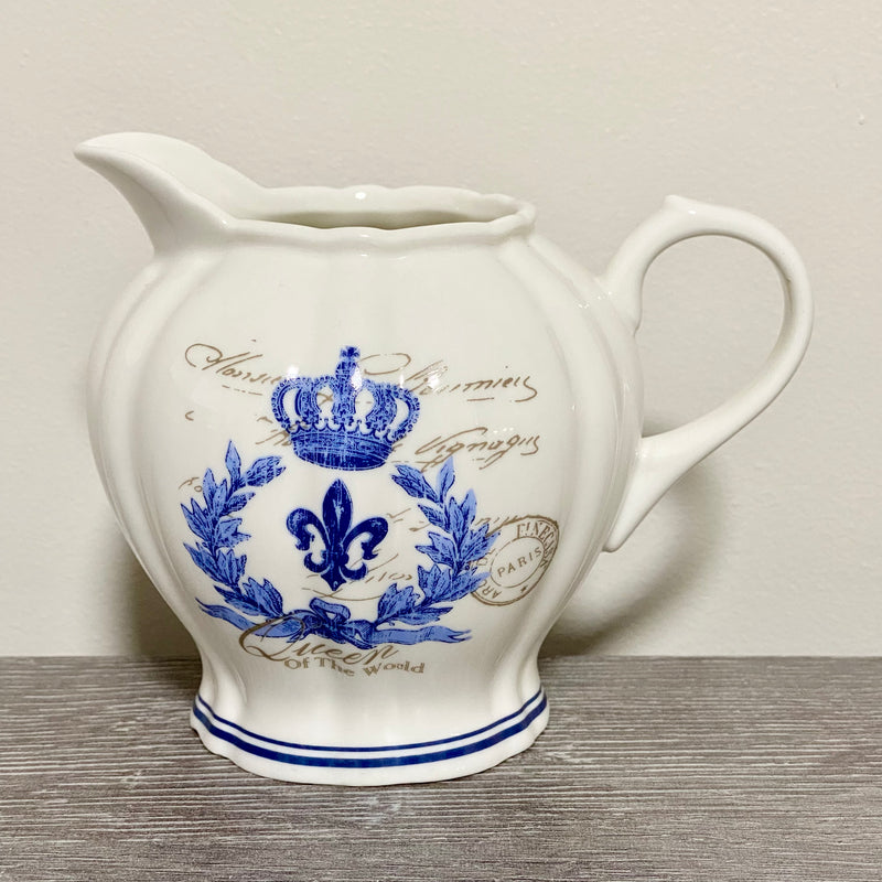 Vintage J-line Ceramic Decorative Creamer Milk Pouring Jug Queen Of The World