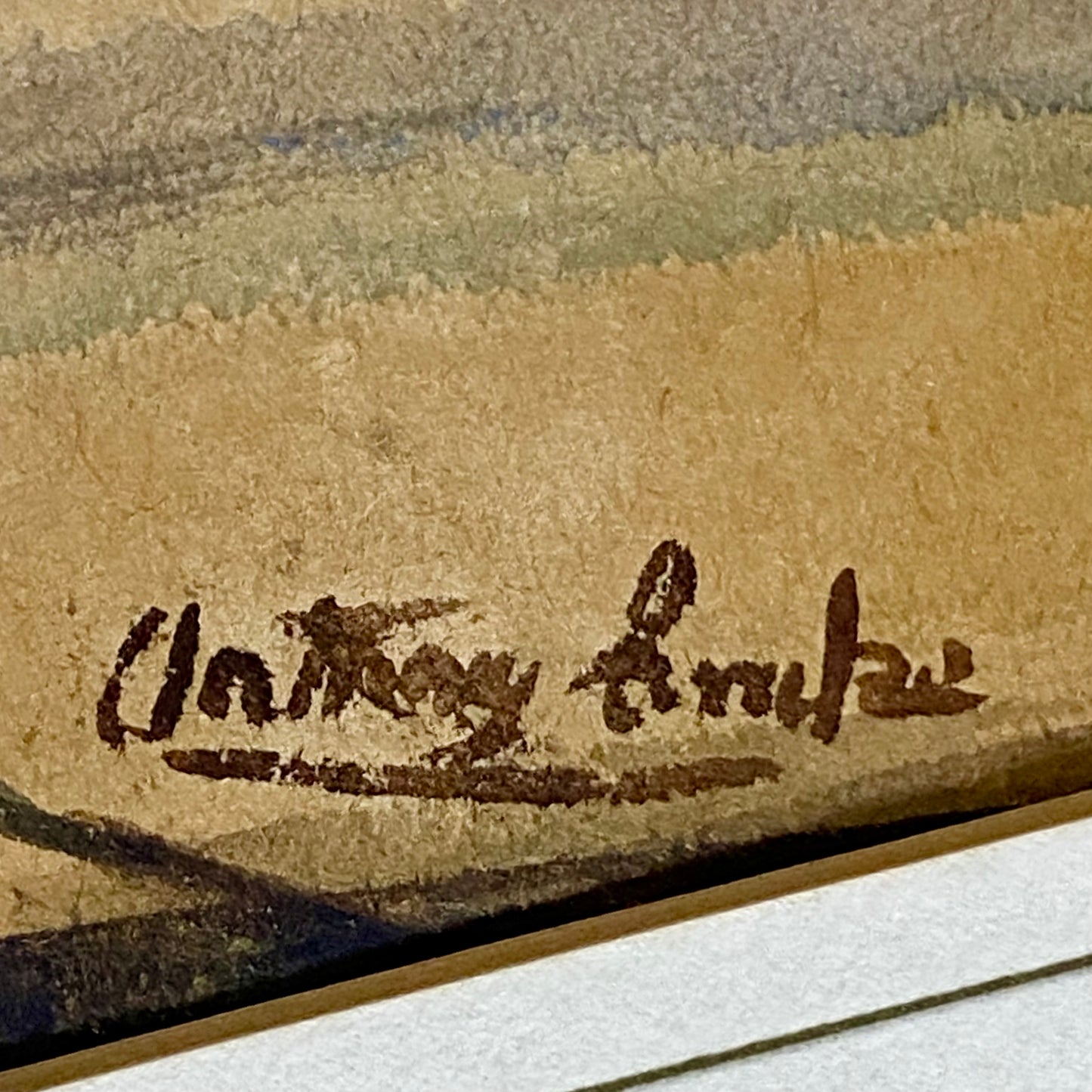 Vintage Watercolour Habour Fishermen Boats Scene Signed By Anthony Crake Framed