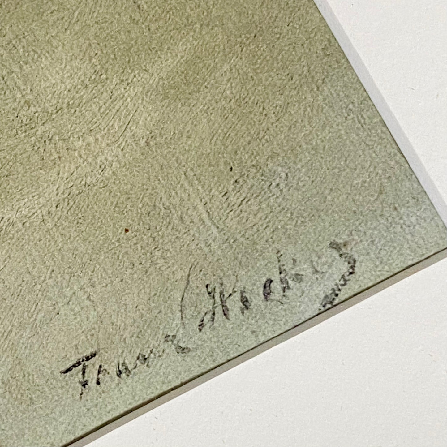 Vintage Village In Winter Scene Signed Art Print By Franz Hecker Framed & Glazed