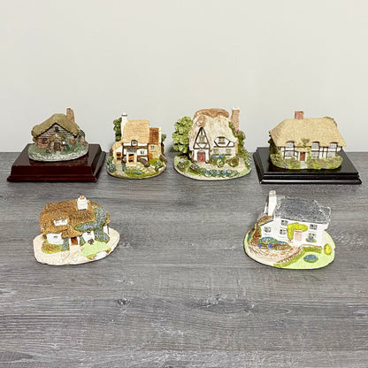 Vintage Miniature Cottages Figurines Ilkley Fine Arts Kerr Craft 1980s Set Of 6