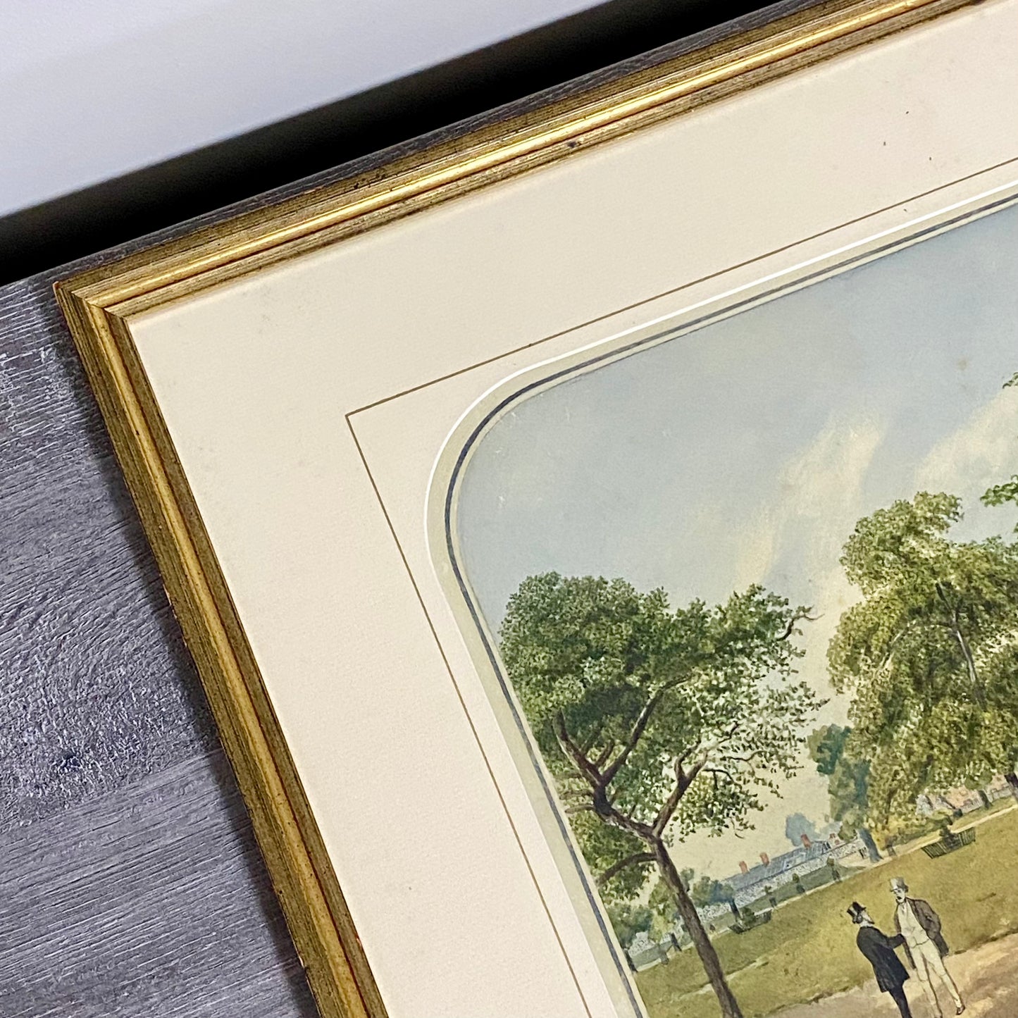 Antique A View Of Mall St. James's Park Painting Signed William Frederick Austin