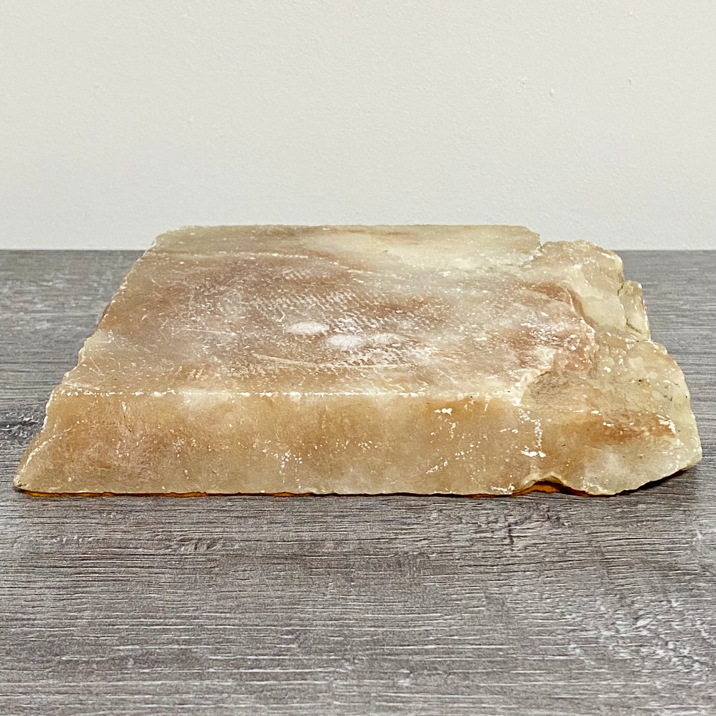 Thick Square Stone Calcite Coaster Decorative Table Tile With Felt Non Slip Base