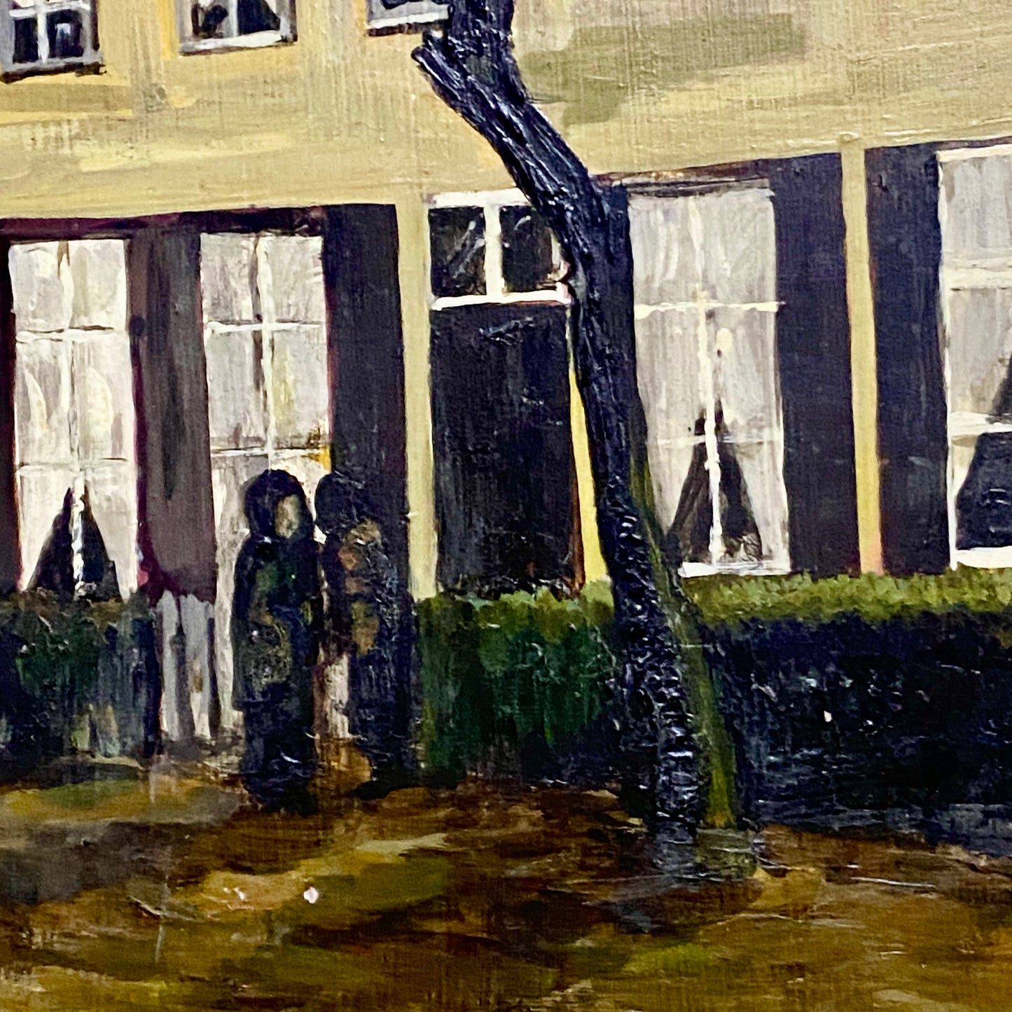 Vintage The Vicarage At Nuenen Oil On Board Painting By Vincent Van Gogh Framed