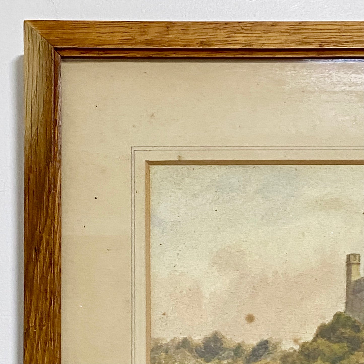 Vintage Rural Scenery Church Landscape Watercolour Painting Signed W J Hawcroft