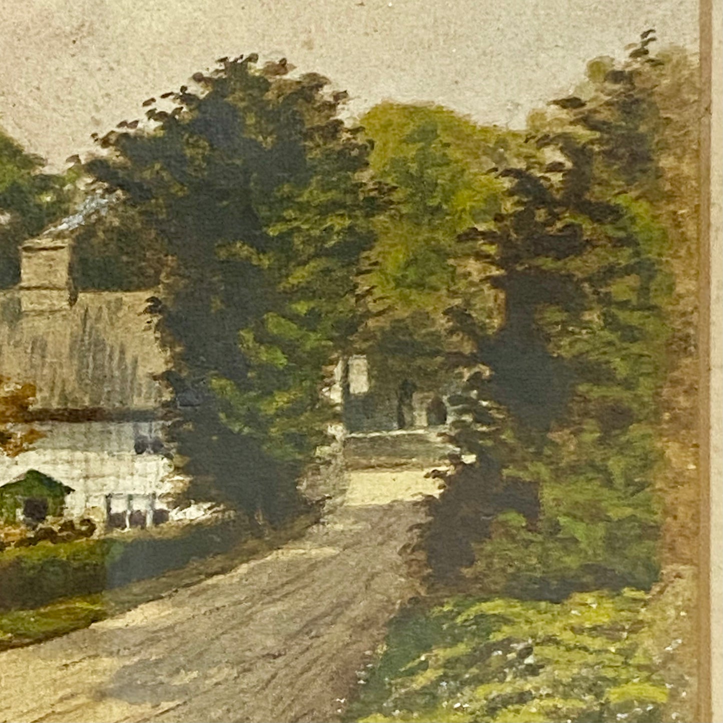 Vintage Rural Scenery Church Landscape Watercolour Painting Signed W J Hawcroft