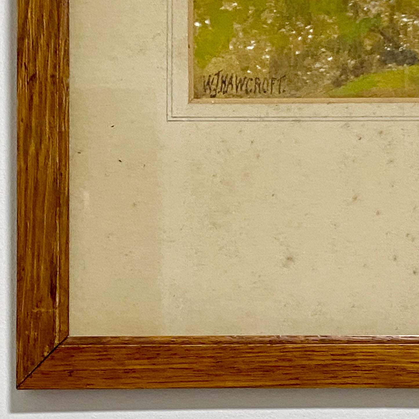 Vintage Rural Scenery Church Landscape Watercolour Painting Signed W J Hawcroft