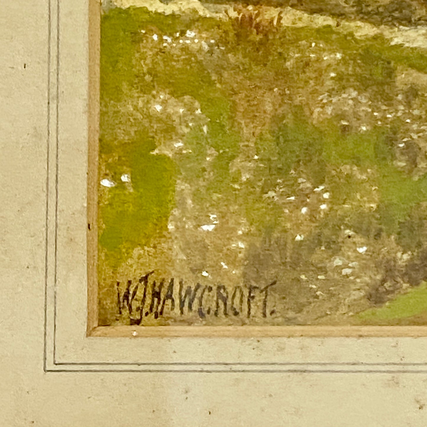 Vintage Rural Scenery Church Landscape Watercolour Painting Signed W J Hawcroft