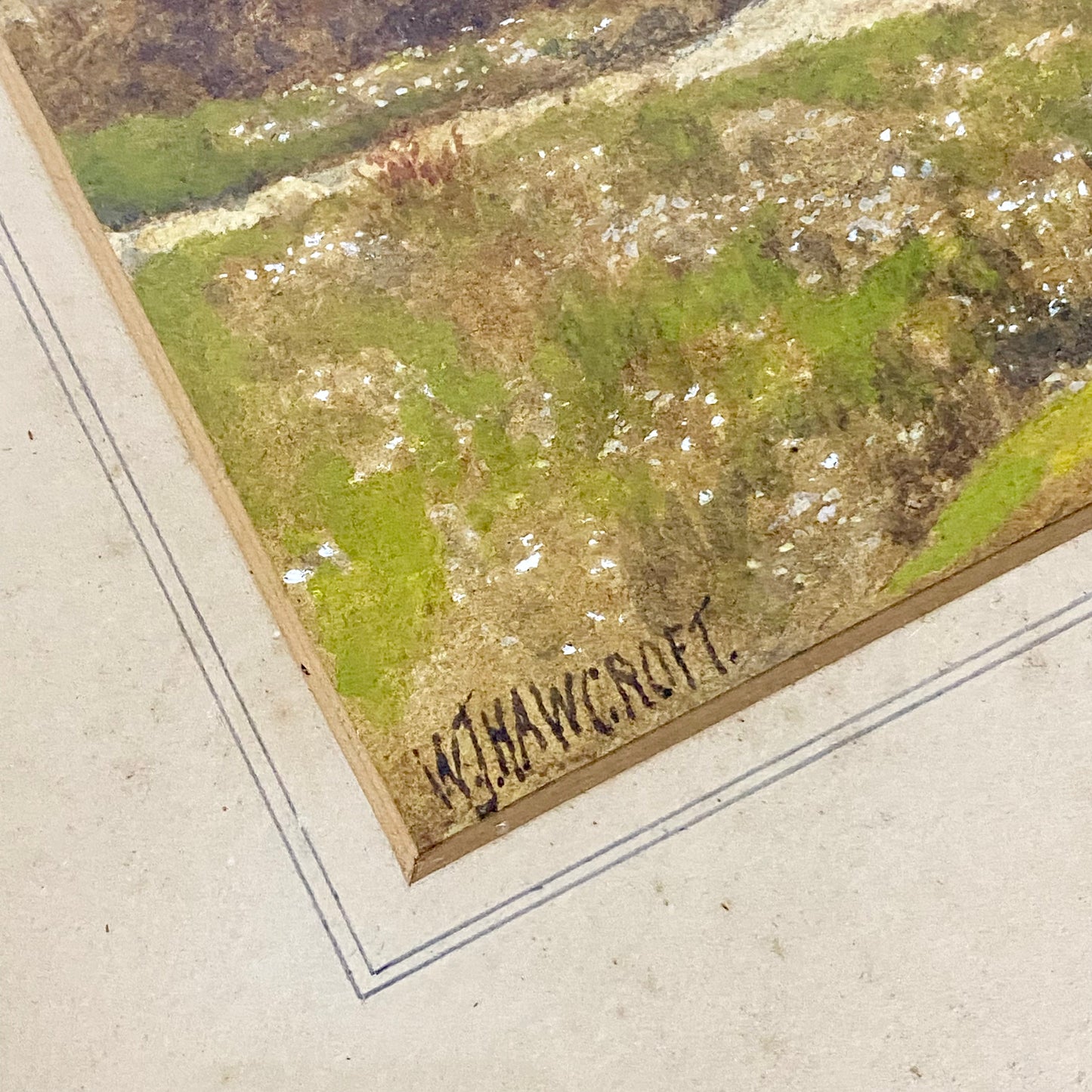 Vintage Rural Scenery Church Landscape Watercolour Painting Signed W J Hawcroft