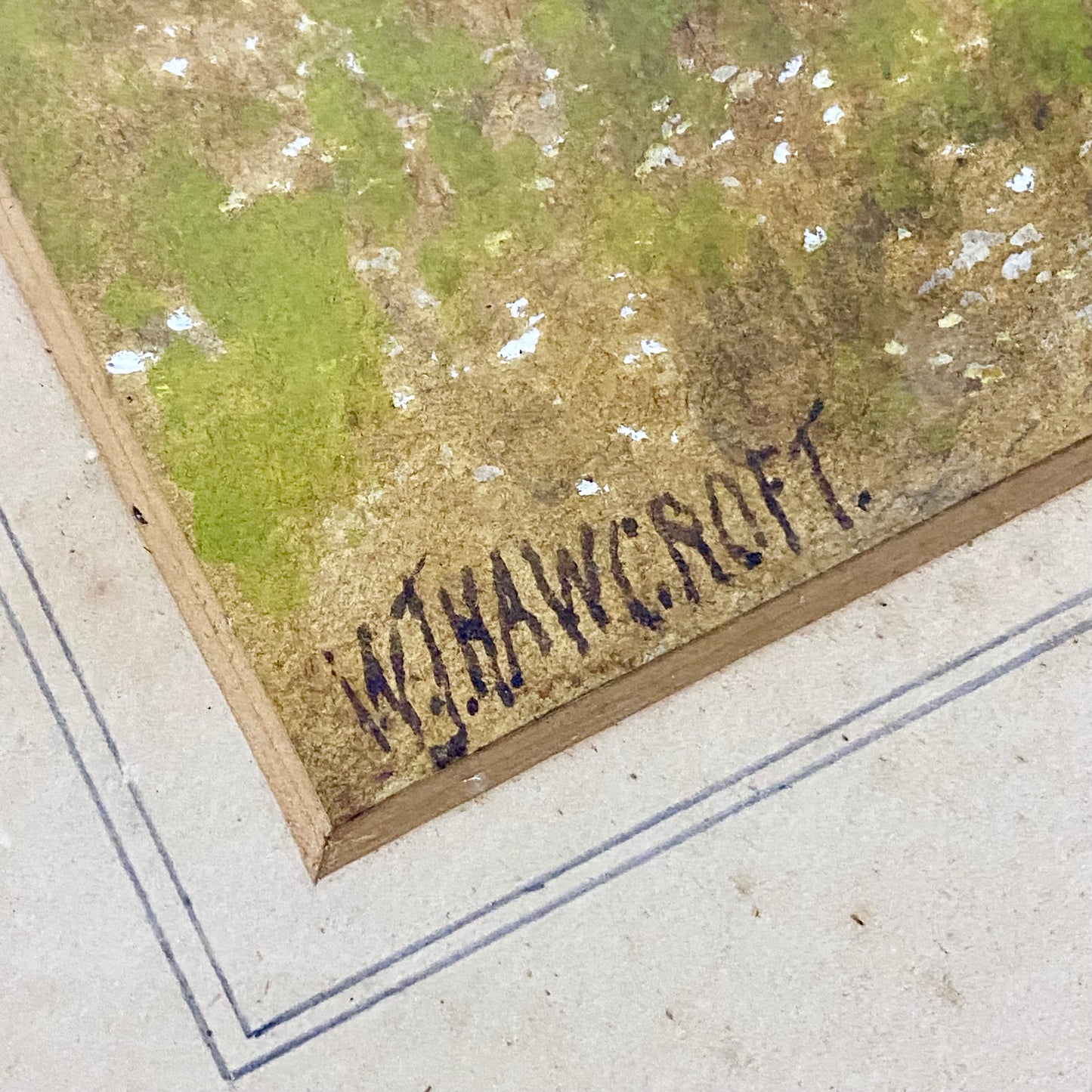 Vintage Rural Scenery Church Landscape Watercolour Painting Signed W J Hawcroft