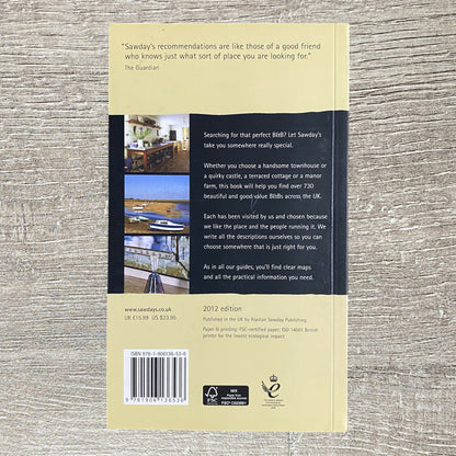 Alastair Sawday's Special Places To Stay British Bed & Breakfast 2011 Paperback