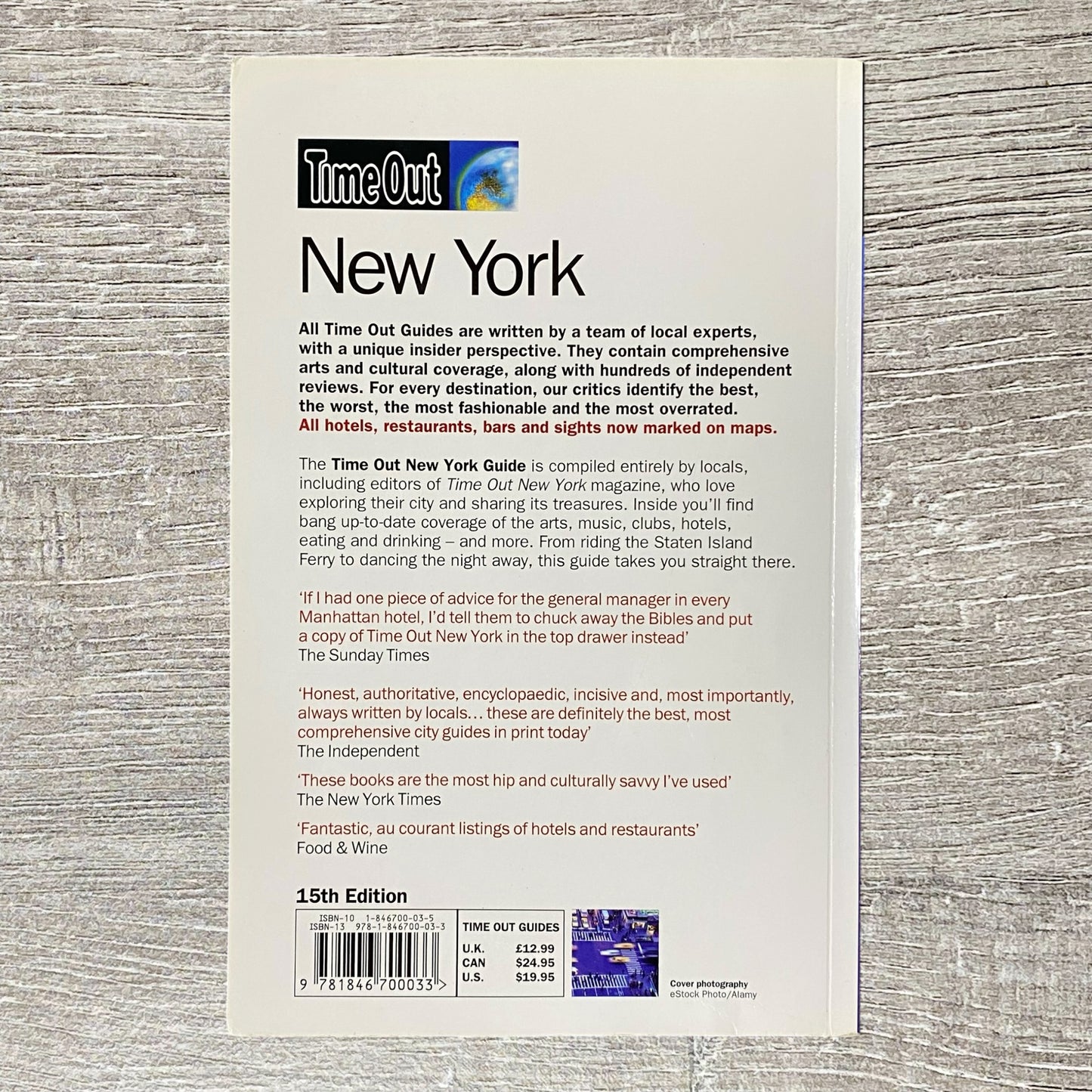 Time Out New York 15th Edition By Time Out Guides Ltd 2007 Paperback Book
