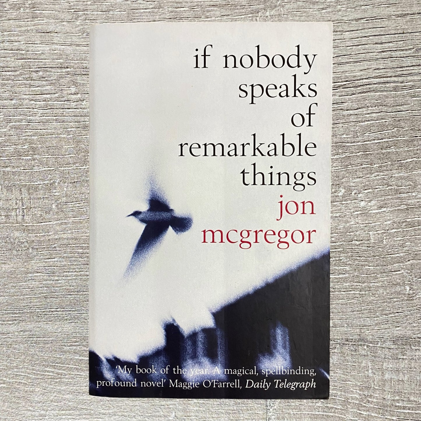 If Nobody Speaks Of Remarkable Things By Jon McGregor Novel 2003 Paperback Book