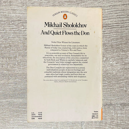 Vintage And Quiet Flows The Don By Mikhail Sholokhov 1982 Paperback Book