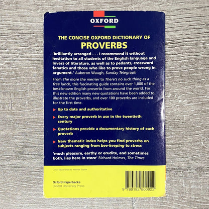 The Concise Oxford Dictionary Of Proverbs Edited By John Simpson 1993 Paperback