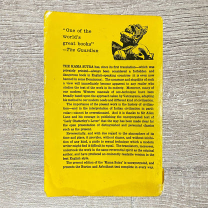 Kama Sutra Of Vatsyayana Sir Richard Burton & F.F. Arbuthnot 1973 Paperback Book