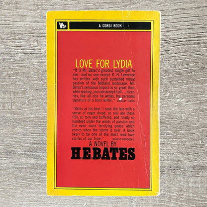 Love For Lydia By H.E. Bates Novel Corgi Books 1963 Paperback Book