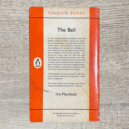 Vintage The Bell By Iris Murdoch No. 1688 Penguin Books 1962 Paperback Book
