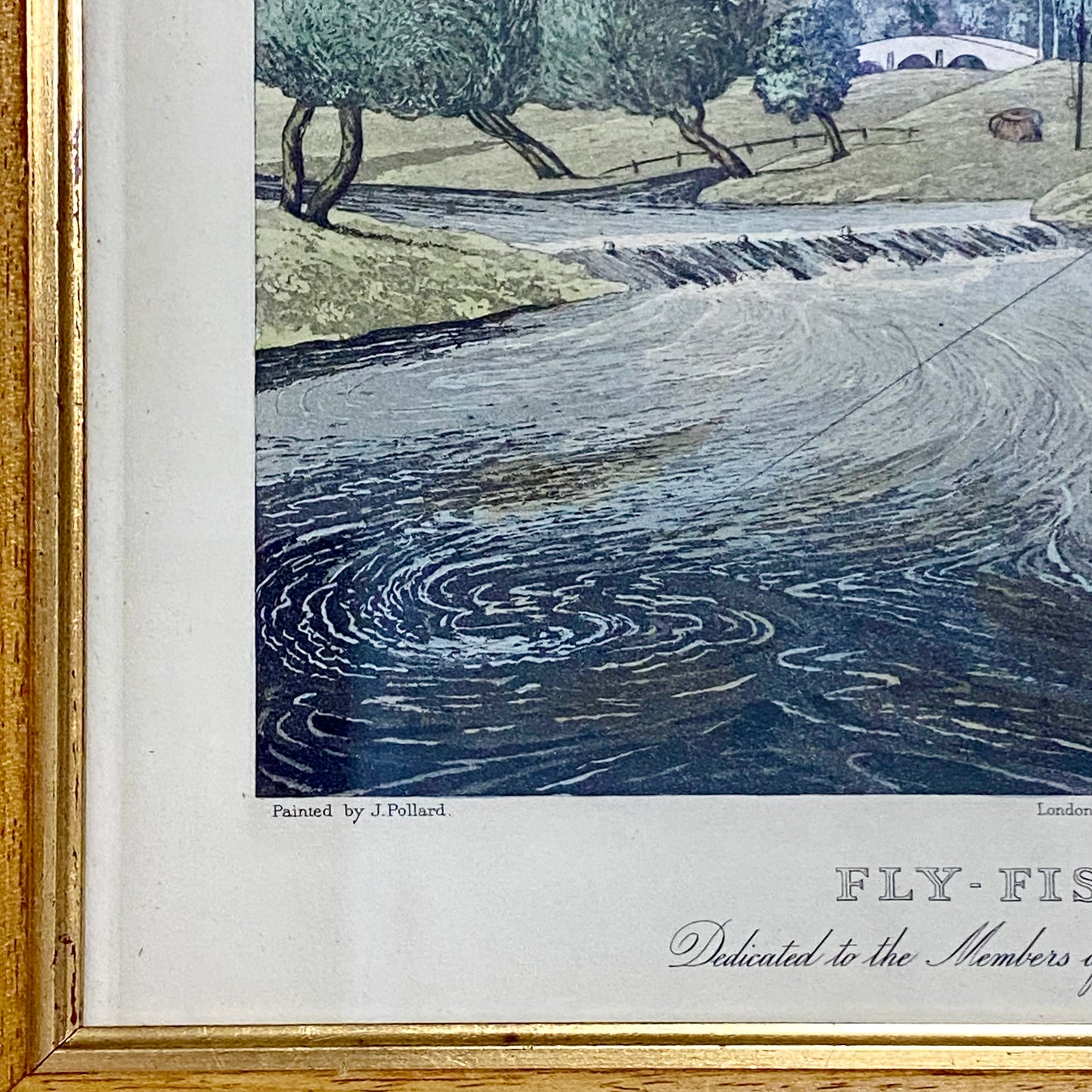 19th Century Fly Fishing For Trout Art Print Engraved R G Reeves Framed & Glazed