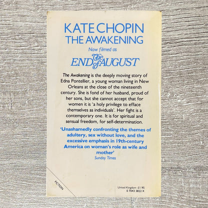Vintage The Awakening By Kate Chopin The Women’s Press 1978 Paperback Book
