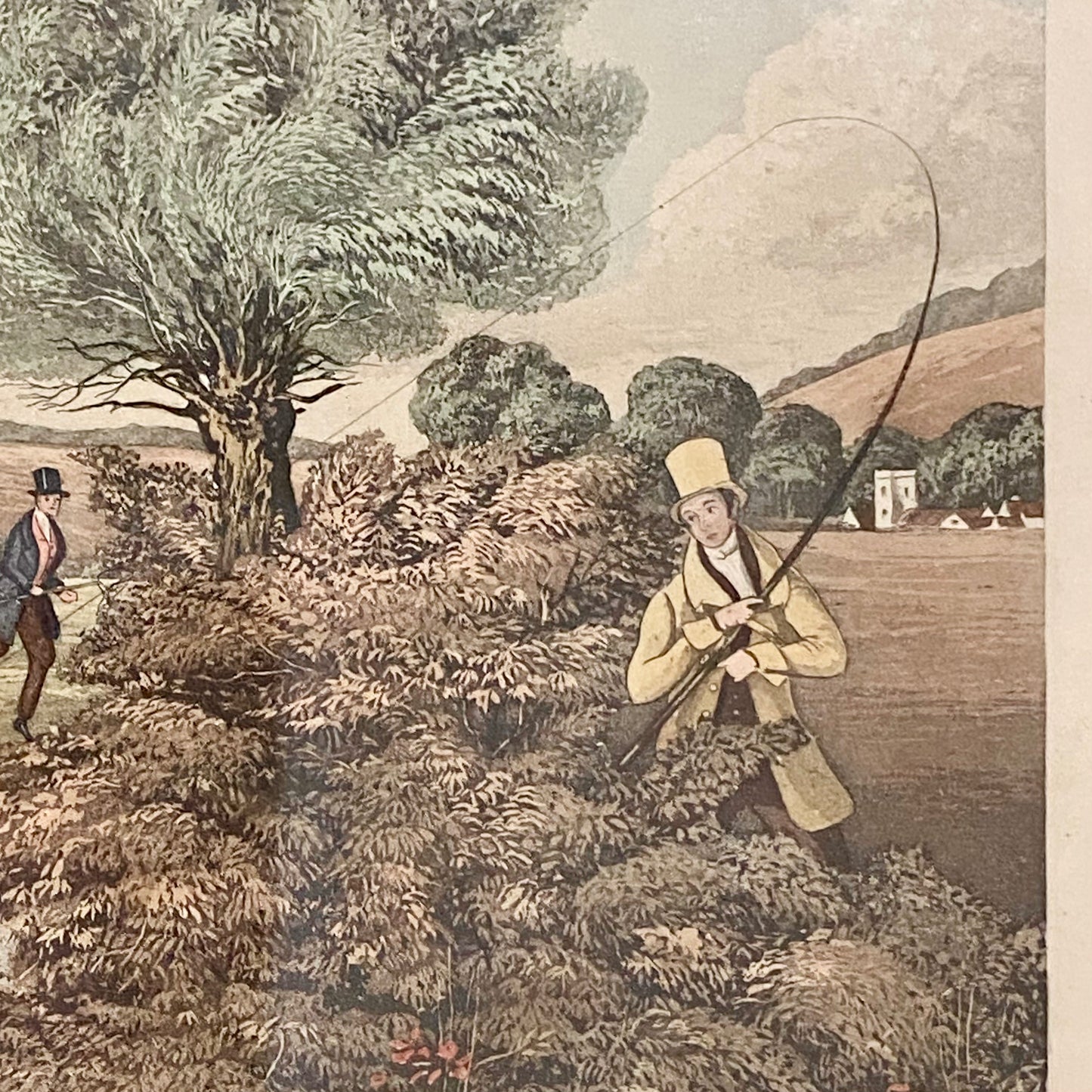 19th Century Fly Fishing For Trout Art Print Engraved R G Reeves Framed & Glazed