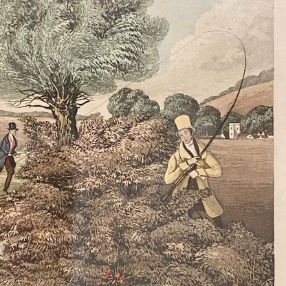 19th Century Fly Fishing For Trout Art Print Engraved R G Reeves Framed & Glazed
