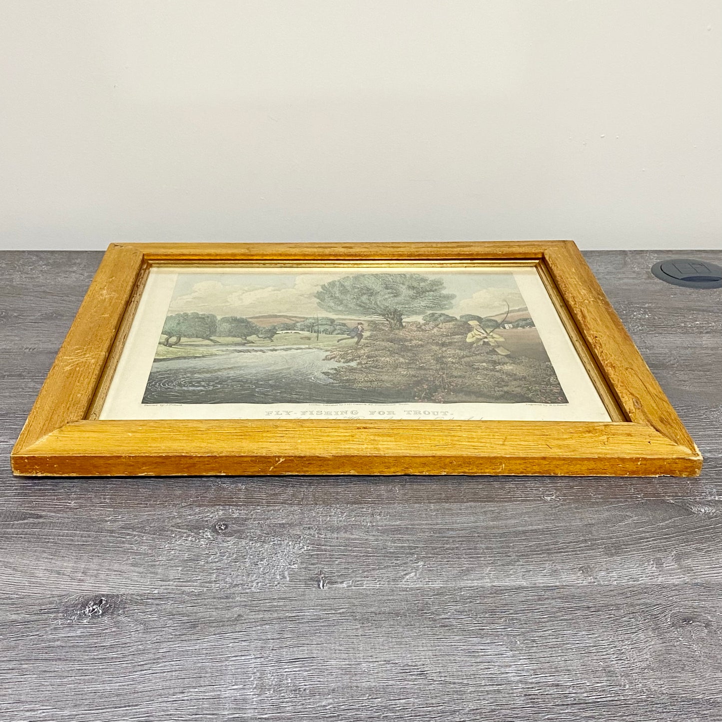 19th Century Fly Fishing For Trout Art Print Engraved R G Reeves Framed & Glazed