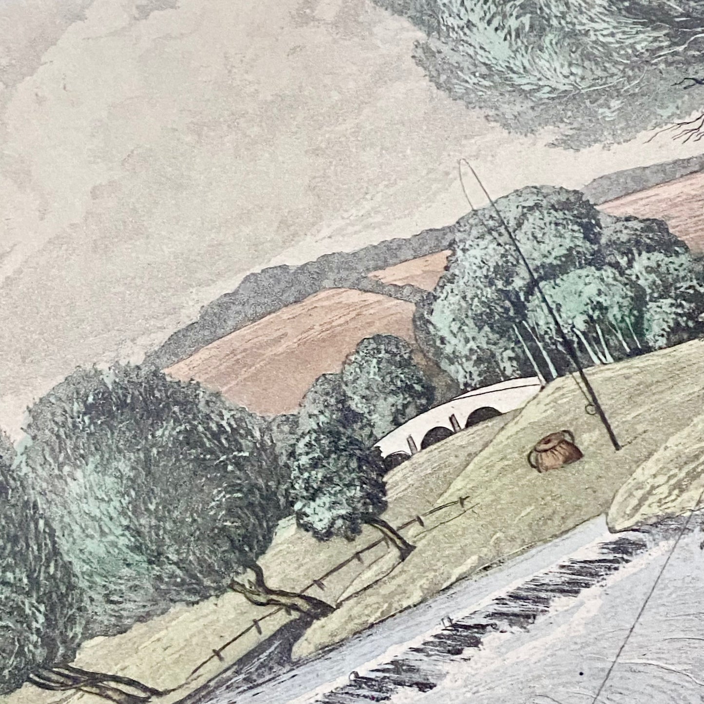 19th Century Fly Fishing For Trout Art Print Engraved R G Reeves Framed & Glazed