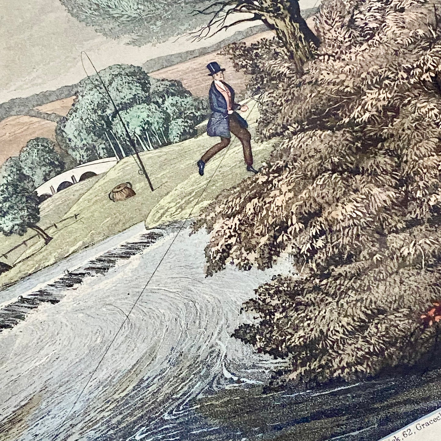 19th Century Fly Fishing For Trout Art Print Engraved R G Reeves Framed & Glazed